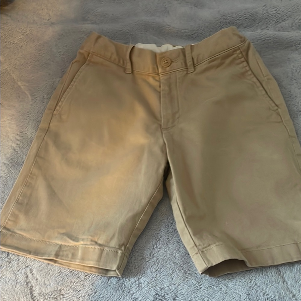 Crewcuts Tan Flat Front Shorts Boys 12 Mint